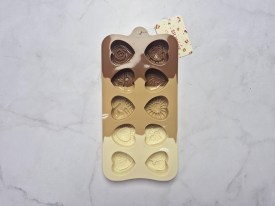 Molde silicona tricolor bombones 10 corazones